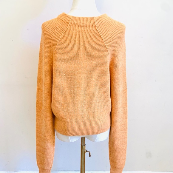 Free People Mock Neck Pullover Sweater Orange Zest Size XS - Picture 7 of 12